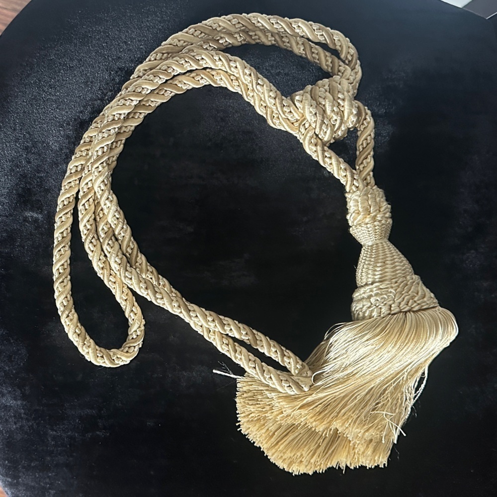 Elegant Beige & White Curtain Ties Tassel Rope - Picture 1 of 10